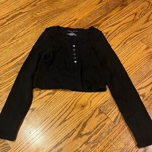 Suzette Collection Woman’s Black Button Long Sleeve Size M/L